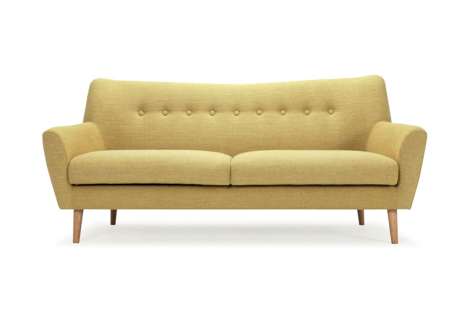 Gledesspreder Trendy, gul sofa.